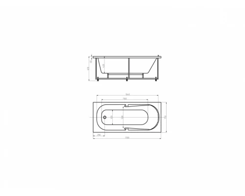 Акриловая ванна Aquatek Лея 170х75