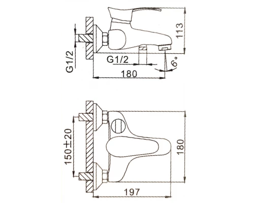 13.006 Смеситель для ванны
