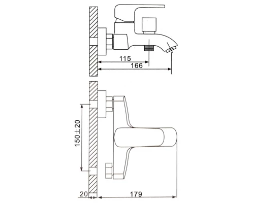 14.006 Смеситель для ванны