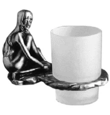 Стакан для щеток Art&Max Juno AM-B-0714-T, серебро