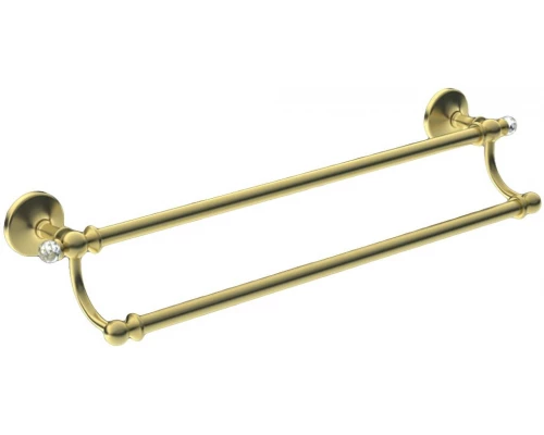 Двойной полотенцедержатель Art&Max Antic Crystal AM-E-2648SJ-Do, 58.5 см, золото