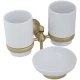 Стакан двойной настенный с мыльницей Veragio Gialetta, керамика/бронза VR.GIL-6443.BR