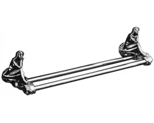 Двойной полотенцедержатель Art&Max Juno AM-B-0718-T, серебро