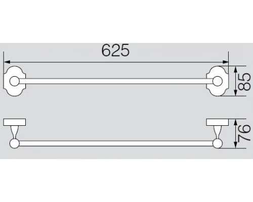 Полотенцедержатель 60 см Veragio Stanford, бронза VR.STD-7721.BR