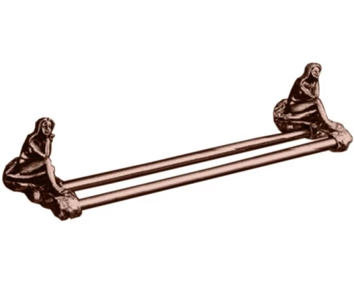 Двойной полотенцедержатель Art&Max Juno AM-B-0718-C, 60 см, медь