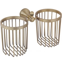 Корзинка двойная универсальная настенная Veragio Gialetta, бронза VR.GIL-6454.BR
