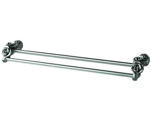 Двойной полотенцедержатель Art&Max Rose AM-B-0918-T, 60 см, серебро