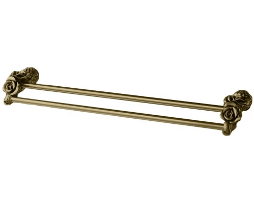 Двойной полотенцедержатель Art&Max Rose AM-B-0918-B, 60 см, бронза