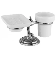 Стакан и мыльница Art&Max Barocco AM-1789-Cr, хром
