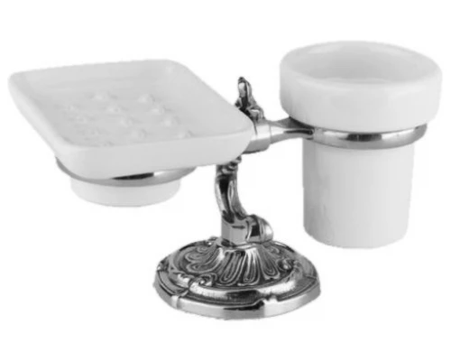 Стакан и мыльница Art&Max Barocco AM-1789-Cr, хром