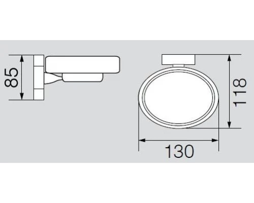 Мыльница настенная Veragio Stanford, бронза/керамика VR.STD-7750.BR