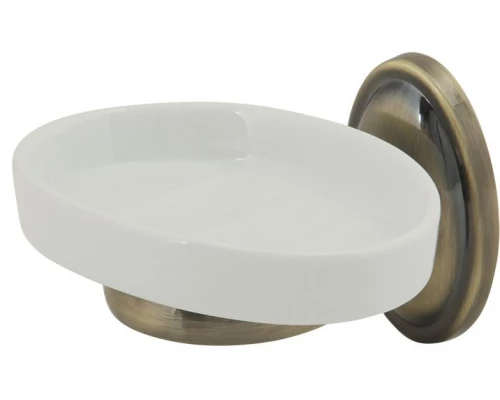 Мыльница настенная Veragio Bonjour, бронза/керамика, VR.BNR-7850.BR