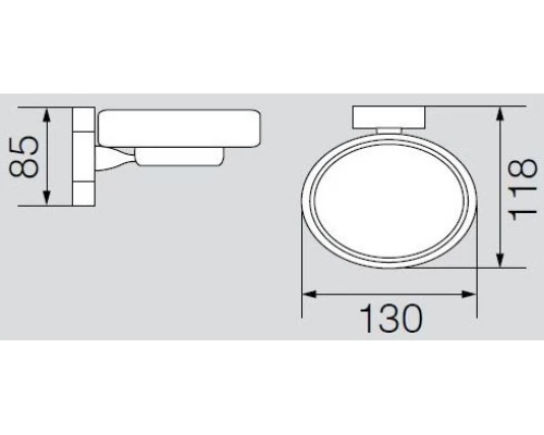 Мыльница настенная Veragio Bonjour, бронза/керамика, VR.BNR-7850.BR
