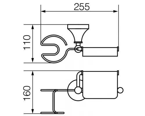 Бумагодержатель закрытый с держателем освежителя воздуха Veragio Gialetta, бронза VR.GIL-6485.BR