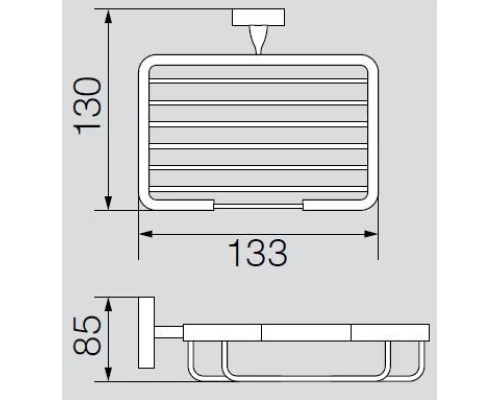 Мыльница-решетка настенная, бронза VR.BNR-7852.BR