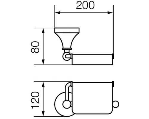 Бумагодержатель закрытый Veragio Gialetta, бронза VR.GIL-6481.BR