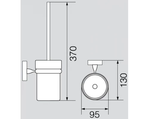 Ершик настенный Veragio Stanford, хром/керамика VR.STD-7790.CR