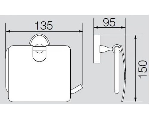 Бумагодержатель закрытый Veragio Bonjour , бронза VR.BNR-7881.BR