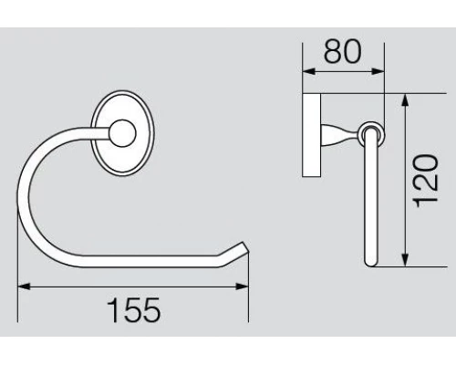 Бумагодержатель Veragio Bonjour, бронза VR.BNR-7827.BR