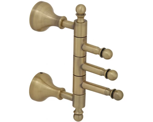 Крючок тройной поворотный Veragio Gialetta, бронза VR.GIL-6435.BR