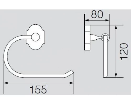 Бумагодержатель Veragio Stanford, бронза VR.STD-7727.BR