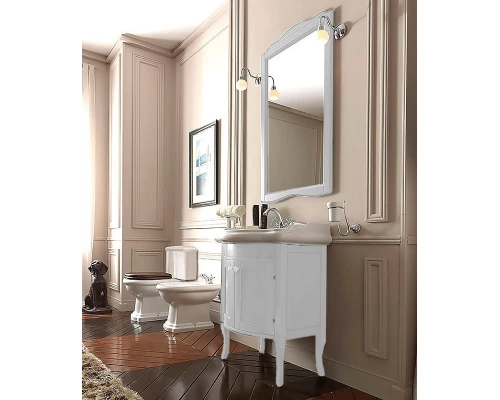 Зеркало в деревянной раме Kerasan Retro 92 x 116 см, цвет белый матовый, 734530