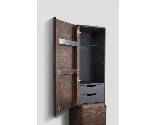 Пенал Am.Pm Sensation, M30CHL0406NF, цвет - орех, левый, 40x35x155 см