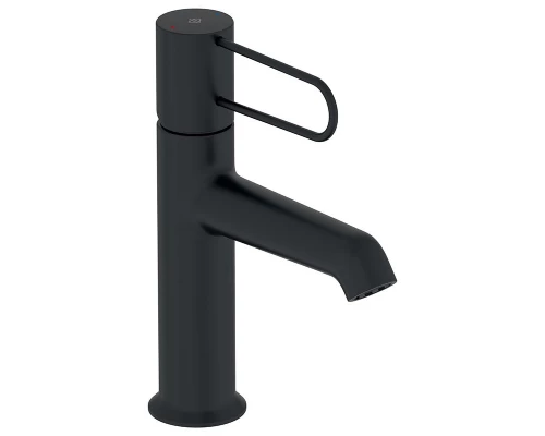Смеситель для раковины Jacob Delafon Odeon Rive Gauche E21029-BL-BL, без донного клапана, корпус черный, ручка черная