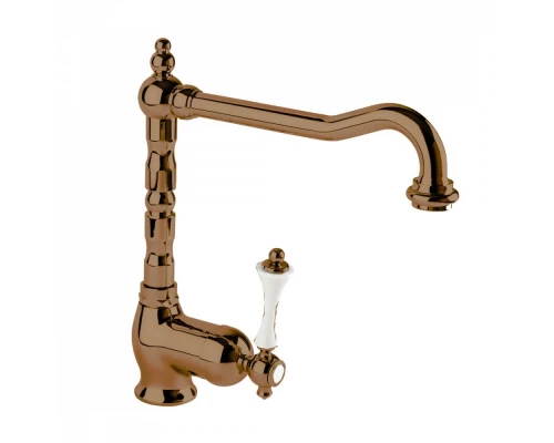 Смеситель Cezares Margot MARGOT-LLM2-02-Bi для мойки, бронза/белый