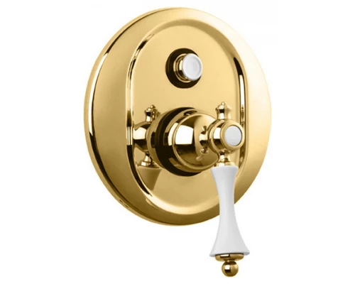 Смеситель Cezares Margot, MARGOT-VDIM-03/24-Bi  для ванны и душа, золото/белый