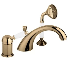 Смеситель Cezares ELITE-BVDM-02-Bi для ванны, бронза, ручка белая