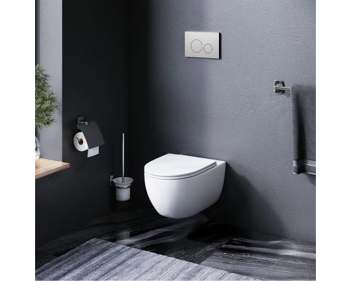 Подвесной безободковый унитаз AM.PM Awe C111700SC, FlashClean, крышка микролифт