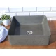 Раковина для ванной комнаты накладная Uperwood Square (39 см, квадратная, графит)