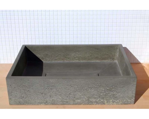 Раковина накладная Uperwood Angkor, бетон, цвет - графит.