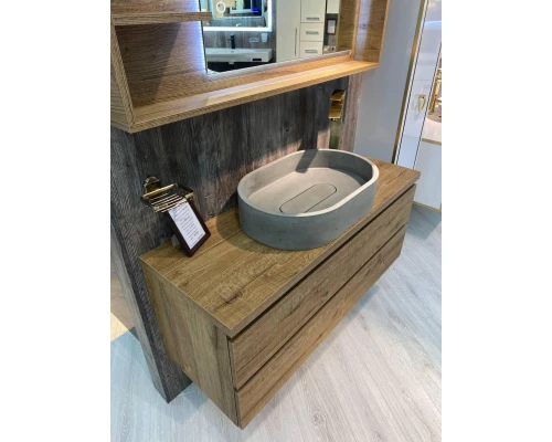 Раковина для ванной комнаты накладная Uperwood London (60*40 см, овальная, графит)