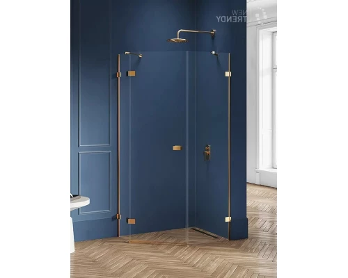 Душевое ограждение NEW TRENDY AVEXA GOLD BRUSHED L 100x80x200 EXK-3859 (брашированное золото) Elit-san.ru