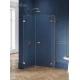 Душевое ограждение NEW TRENDY AVEXA GOLD BRUSHED R 100x80x200 EXK-3858 (брашированное золото) Elit-san.ru