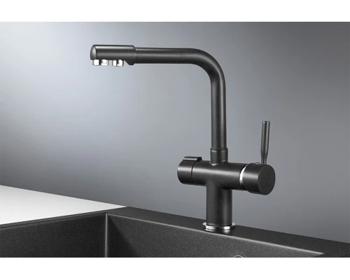 Смеситель для кухни GRANULA (2088, ЧЁРНЫЙ)