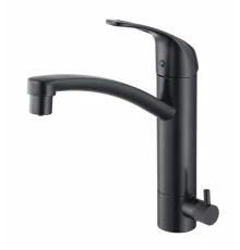 Смеситель для кухни с подключением под фильтр GANZER GZ16027-C черный