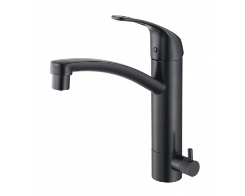 Смеситель для кухни с подключением под фильтр GANZER GZ16027-C черный