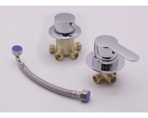 Смеситель для душевой кабины 2-ух режимный под накидную гайку 1/2 наружная Hansen HL39032