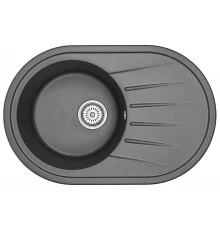 Кухонная мойка GRANULA (7601, ЧЕРНЫЙ)