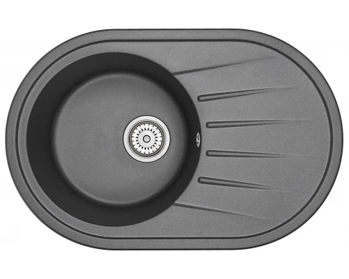 Кухонная мойка GRANULA (7601, ЧЕРНЫЙ)