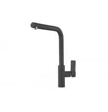 2502, ЧЕРНЫЙ Смеситель для кухни однорыч., GRANULA