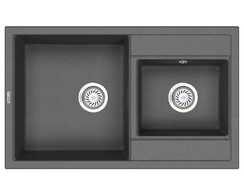 Кухонная мойка GRANULA (8201, ГРАФИТ)
