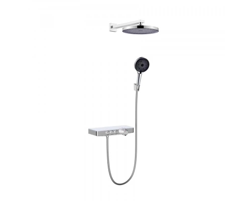 Душевой комплект MORANS с изливом и термостатом, хром, BERGES