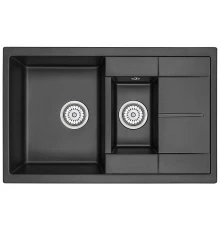 Кухонная мойка GRANULA (7802, ШВАРЦ)