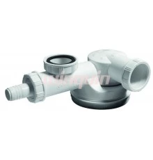 Сифон ESPACE 1½ х 40 мм сверхплоский с отводом для стиральной машины без выпуска, WIRQUIN