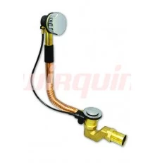 Слив-перелив медно-латунный полуавтомат, регулируемый перелив L450-700 мм, хром нерж. вентиль