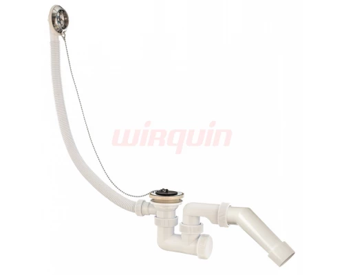 Сифон "Универсал" для ванн 1½ х 40 мм с нержавеющими чашками, перелив L500 мм, с гофротрубой L500 мм